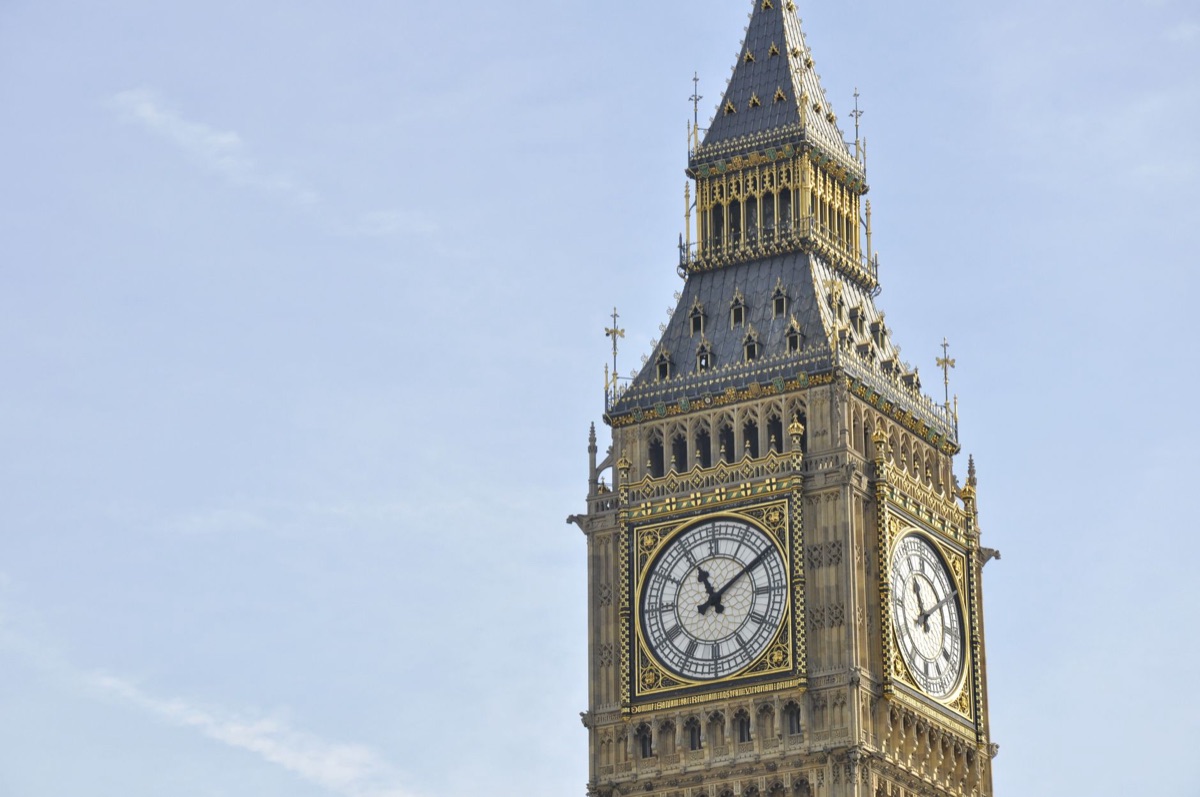 The iconic Big Ben and Palace of Westminster in London