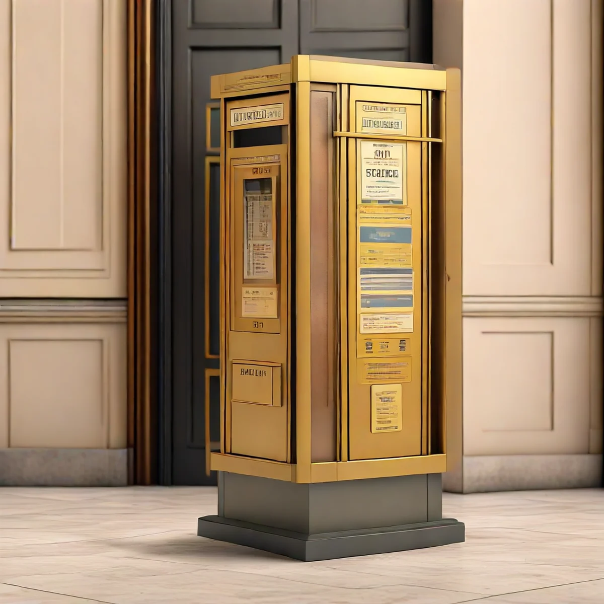 Vintage Paris metro ticket dispenser and turnstile model