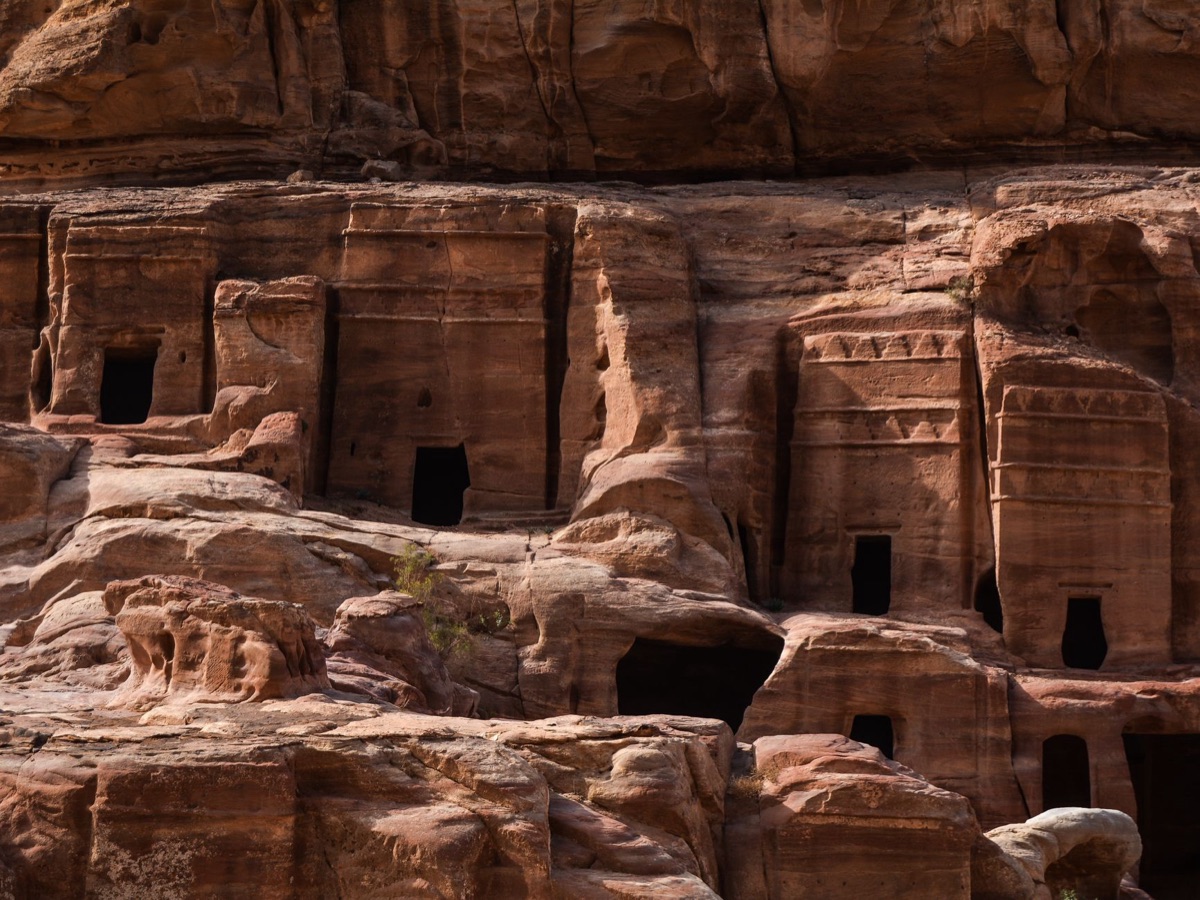 escultura rocosa en Petra