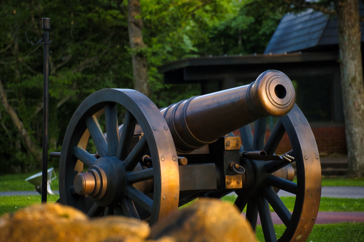 Historischer Kriegsstein in Atlantas Stadtgebiet