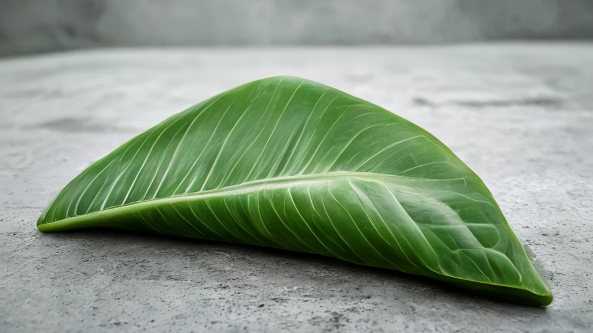 La foglia di taro è una foglia larga e verde con un bordo ondulato, comunemente utilizzata in cucina.